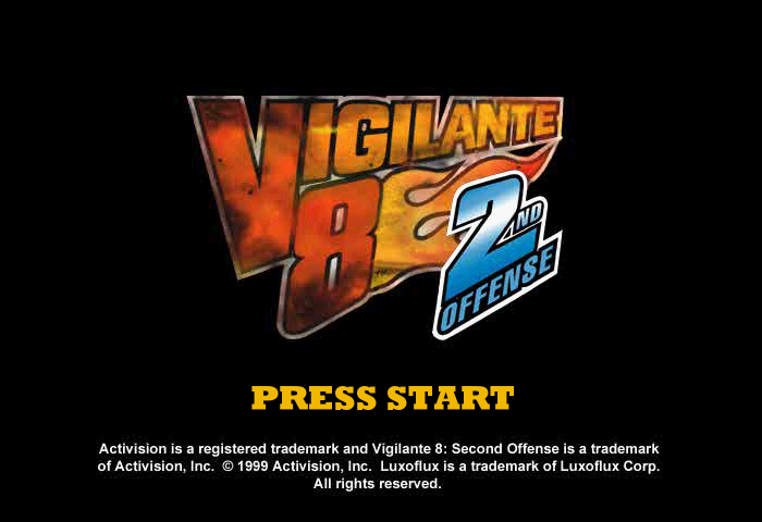Vigilante 8: Second Offense Title Screen